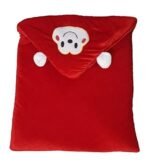First Kick Baby Velvet Blankets Newborn Pack of Super Soft Baby Wrapper Durable Cum Baby Sleeping Bag for Baby Boys, Baby Girls, Babies (66cm x 66cm, 0-6 Months) Red - Fast Shipping to USA & Canada - Image 3
