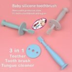 MOM CARE Silicone Baby Teether for Teething Gums,Fruit & Teething Brush with Textured Surface for Infants and Babies, 100% Food Grade Silicone, Tooth Brush Design, (Random Color) Pack of 2 - Fast Shipping to USA & Canada - Image 4