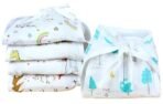 MOM CARE Muslin Cloth Nappies For Newborn Baby,Reusable Diapers, Cotton Langots, U Shaped Double Layer Padded Extra Soft Nappy(Pack of 5) (0-3 Months) - Fast Shipping to USA & Canada - Image 2