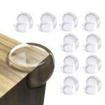 Kids Station Baby Proofing Corner Guards for Furniture-Table Guards with Soft Silicone, Sharp Corner Protection, Transparent PVC-Childproof Safety (Round Transparent Corner Guards, Pack of 10) - Fast Shipping to USA & Canada - Image 2