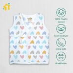 1ST STEP 100% Soft Muslin Cotton Side Knot Baby Jhabla - Pack of 4 - Set 1 - New Born - Fast Shipping to USA & Canada - Image 4