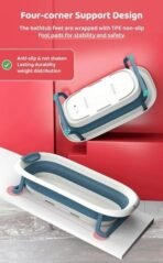 StarAndDaisy Bath Tub for Baby 0-5 Years/Foldable Bath tub for Kids 0-3 Years with Cushion, Space Saving Design, Newborn Baby Folding Bathing Tub Girls & Boys with Soap Tray, Easy to Store- (Blue) - Fast Shipping to USA & Canada - Image 7