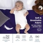 Mee Mee Reusable Water Proof Cotton Bed Protector Sheet/Extra Absorbent Mat/Dry Sheets/Urine Sheet/Dry Mat(Large, Dark Purple)(100CmX140Cm) - Fast Shipping to USA & Canada - Image 7