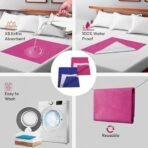 StarAndDaisy Waterproof Quick Dry Sheet, Bed Pad Anti-Piling Fleece Extra Absorbent Washable Mattress Protector| Baby Bed Protector Sheet for Toddler Children. (Blue & Pink, 50X70 CM) - Fast Shipping to USA & Canada - Image 6