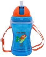 1st Step 360 ml Polypropylene BPA Free Sport Straw Sipper Cup with Detachable Straps and Straw Lid (Blue) - Fast Shipping to USA & Canada - Image 2