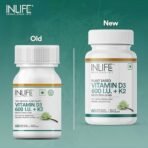 INLIFE Plant Based Vitamin D3 K2 with Coconut Oil - 60 Capsules - Fast Shipping to USA & Canada - Image 4