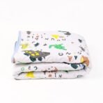 MOM'S HOME Organic Cotton Baby Muslin AC Quilt/Blanket | 100x120 cm | 0-3 Year | Dinopark - Fast Shipping to USA & Canada - Image 3