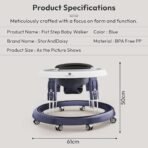 StarAndDaisy Walker for Kids 6 to 24 Months, Baby Walker Boy & Girl with 360? Rotational Wheels & Padded Seat, Foldable Walker for Kids for 1 Year with Adjustable Height - Fast Shipping to USA & Canada - Image 3
