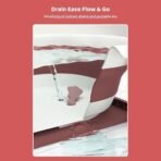 StarAndDaisy Baby Bath Tub for 0 to 5 Years/Foldable Bath Tub for Kids 0-3 Years with Space Saving, Newborn Baby Folding Bathing Tub Girls & Boys with Soap Tray, Easy to Store (BT - Brown) - Fast Shipping to USA & Canada - Image 5