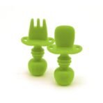 A Baby Cherry - Baby Self Feeding Spoon & Fork || Toddler First Training Utensil Set || Anti-Choke Design - Fast Shipping to USA & Canada - Image 7