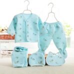 First Kick Presents New Born Baby Summer Wear Baby Clothes 5Pcs Sets 100% Cotton Baby Boys Girls Unisex Baby Cotton/Summer Suit Infant Clothes First Gift for New Born Baby - Fast Shipping to USA & Canada - Image 3
