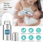 Mee Mee Baby Steel Feeding Bottle 240ml | Baby Milk Bottle with Advanced Anti Colic Valve, BPA Free, Soft Silicone Teat, Wide Neck for Babies/Infants/Newborns of 0-2 Years - Fast Shipping to USA & Canada - Image 5