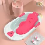 StarAndDaisy Baby Bath tub for 0 to 5 Years with Temperature Sensor/Bath Tub for Kids with Anti-Slip Legs/Bathtub for Baby with Baby Bather Without Wheel(White-Pink) - Fast Shipping to USA & Canada - Image 2