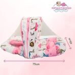 Infantbond Foldable Baby Mattress with Mosquito Net (Pink) ? Fast Shipping to USA & Canada - Image 3