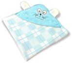 First Kick Baby Blankets Combo Pack of Hooded Fur Wrapper, top Sheet Crib Blanket for Baby Boys and Baby Girls, Pack of 2 Sky Blue Purple - Fast Shipping to USA & Canada - Image 3