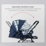 StarAndDaisy Stroller for Boy & Girl 0 to 3 Years / Baby Stroller with Lightweight / Foldable Pram for Baby with 3-Point Safety Harness, Adjustable Backrest, 360? Swivel Wheel, Reversible Handlebar, Extended Mosquito Net (Sigma) - Fast Shipping to USA & Canada - Image 5