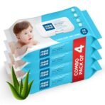 Mee Mee Wet Wipes for Baby Skin with Aloe Vera Paraben Free, Fragrance Free, pH Balanced, Dermatologically Safe, Baby Wipes Combo, 72 Wipes/Pack With Lid (Pack of 4 Wet Wipes) - Fast Shipping to USA & Canada - Image 2