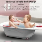 StarAndDaisy Baby Bath tub for 0 to 5 Years with Temperature Sensor/Bath tub for Kids 0-3 Years for Kids with Anti-Slip Legs/Bath tub for Baby with Baby Bather Without Wheel(White-Red) - Fast Shipping to USA & Canada - Image 4