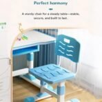 StarAndDaisy Kids Study Table Functional Desk Chair Set 3-12years Boys Girls/Kids Chair & Table with Height Adjustable/Study Table with Bookholder, Lamp, Storage Box (K80-Blue-) - Fast Shipping to USA & Canada - Image 7