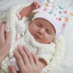 a baby cherry 100% Organic Cotton Newborn Cap 0-3 Months | Soft & Breathable Baby Headwear for Baby Boy & Girl Set of 2 (Multicolour) - Fast Shipping to USA & Canada - Image 5