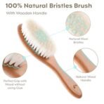 A Baby Cherry - Baby Comb,Baby Hair Brush, 2 Piece Premium Baby Brush & Comb Set | Natural Fiber Hair Brush for Toddler | Perfect Baby Grooming Kit - Fast Shipping to USA & Canada - Image 7