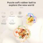 StarAndDaisy Soft Silicone Teether for 6 to 12 Months, Teether for Baby with Natural Organic Freezer Safe for Infants and Toddlers, Silicone Baby Teethers.(Mball-Yellow-Multicolor) - Fast Shipping to USA & Canada - Image 3