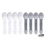 Kids Station Furniture Safety Locks for Kids, Pack of 4 Grey + 4 White, Made in India Child Safety, Locks for Drawers, Cabinets, Fridge, Cupboard Lock, Strong and Adhesive Safety Locks - Fast Shipping to USA & Canada - Image 2