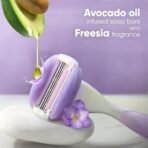 Gillette Venus Comfortglide Hair Removal Razor Blades/Refills/Cartridges for Women - 2 Pieces (Avocado Oils & Freesia scent soap gel bars) - Fast Shipping to USA & Canada - Image 6