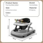 StarAndDaisy Baby Walkers For 6-24 Month Baby Boy Girl/Walker For Kids For 1 Years With Adjustable Height, Musical Tray/WalkerBaby With Brakes Prevant from Falling,Light Grey - Fast Shipping to USA & Canada - Image 6