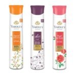 Yardley London Imperial Sandalwood,Royal Red Roses and Lace satin (pack of 3) Deodorant Spray - For Women (150 ml, Pack of 3) - Fast Shipping to USA & Canada - Image 2