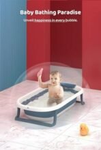 StarAndDaisy Bath Tub for Baby 0-5 Years/Foldable Bath tub for Kids 0-3 Years with Cushion, Space Saving Design, Newborn Baby Folding Bathing Tub Girls & Boys with Soap Tray, Easy to Store- (Blue) - Fast Shipping to USA & Canada - Image 3