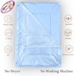 MOM CARE Baby Urine Sheet Mattress Protector Nappy Changing Waterproof Mat Cotton Cushioned on top and Bottom with Plastics for Newborn 0-6 Months (Pack of 2) Blue - Fast Shipping to USA & Canada - Image 5