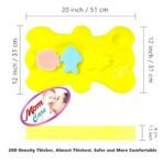 MOM CARE Newborn Baby Sponge for Bathing, Baby Bathing Cushion Infant Bathing Mat Newborn Bath Baby Essentials Yellow 1pc - Fast Shipping to USA & Canada - Image 5