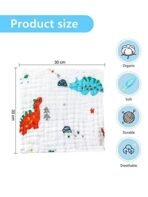 MOM'S HOME Baby Super Soft Absorbent Muslin 6 Layer Face Wipes/wash Clothes- 30X30 CM - (0-3 Years) - Pack of 5 - Fast Shipping to USA & Canada - Image 5