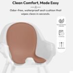 StarAndDaisy High Chair for Baby/Baby Feeding Chair for 0 to 5 Years with 5 Point Safety Belt/High Chair with Seat Recline, Height Adjustable & Detachable Tray with Wheel -Brown - Fast Shipping to USA & Canada - Image 7