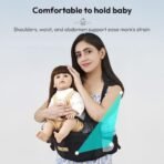 StarAndDaisy Baby Carrier for 0 to 3 Year Baby / 3-In-1 Baby Carrier withMulti Carry Positions Front & Back / Ergonomic Baby Carry Bags with Waist Straps, Padded Shoulder Support & Storage Pockets -Dark Blue. - Fast Shipping to USA & Canada - Image 4