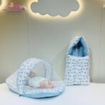 Infantbond Complete Bedding Set (Cloud Line Blue) ? Fast Shipping to USA & Canada - Image 7