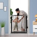 StarAndDaisy Baby Safety Gate/Safety Gate for Kids Home with Two Way Auto Close, No Dril Requried/Staircase Gate Baby Safety Retractable Door with Adjustable Linkage Lock. (Black 76-83CM) - Fast Shipping to USA & Canada - Image 2