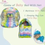 Infantbond Born Baby Bed with Net & Carry Bag (Blue Star) ? Fast Shipping to USA & Canada - Image 3