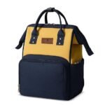 StarAndDaisy Baby diaper Bag for Mother Travel/Maternity Bag with Multi-Compartments, Insulated Bottle Pockets, Waterproof ? (Dark Blue Yellow) - Fast Shipping to USA & Canada