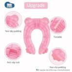 Kids Station Foldable & Portable Baby Potty Training Seats-Suitable for potty training of Boys-Potty Training Seat for 1+ Year child-Travel Friendly, Easy to Carry (Pink, Foldable Potty Seat) - Fast Shipping to USA & Canada - Image 4