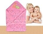 MOM CARE Baby Wrapper with Hood,Sleeping Bag,Soft Cotton Blanket Quilt (Pink) - Fast Shipping to USA & Canada - Image 2