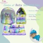 Infantbond Baby Bed with Net & Bedding Set (Purple Star) ? Fast Shipping to USA & Canada - Image 4