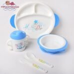 Infantbond Toddler Plates & Bowls Feeding Set (Blue Medium) ? Fast Shipping to USA & Canada - Image 4
