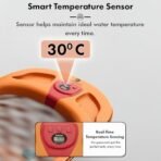 StarAndDaisy Baby Bath tub for 0 to 5 Years with Temperature Sensor/Bath Tub for Kids with Anti-Slip Legs/Bathtub for Baby with Baby Bather -Without Wheel(Orange - Red) - Fast Shipping to USA & Canada - Image 5