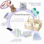 MOM CARE Baby Diaper Storage Organizer Nappies Bag For Mother Stylish Storage Bag For All Newborn Baby Products Nursery Basket -Brown - Fast Shipping to USA & Canada - Image 6