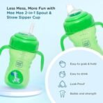 Mee Mee Baby Trainer Sippy Cup | Soft Spout, Leakproof Sipper for Toddlers | Dual Handle for Easy Grip | Non -Toxic, Lightweight & BPA Free, Green (210 Ml) - Fast Shipping to USA & Canada - Image 3