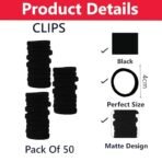 TEMPERIA (50 Pcs) Hair Band for Women & Girls - Premium Rubber Band - Elastic Ponytail Hairband Ties Accessories - Black (DN01) - Fast Shipping to USA & Canada - Image 3