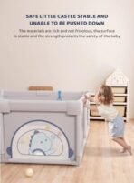 StarAndDaisy playpen for Babies, Portable Baby Activity Play Pen with Safety Lock, Play Gate Fence for Kids, Toddlers -Indoor Activity - (120 * 120 cm-Grey) - Fast Shipping to USA & Canada - Image 4