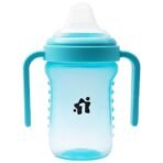 1ST STEP Matte Collection BPA Free Polypropylene Soft Spout Sipper with Twin Handles for Easy Grip - Blue - Fast Shipping to USA & Canada - Image 6